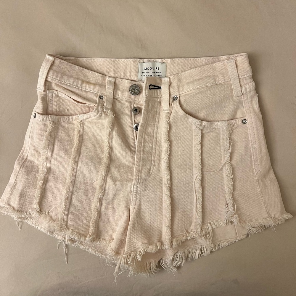 Mcguire Pink Blush Denim Shorts, Size 24